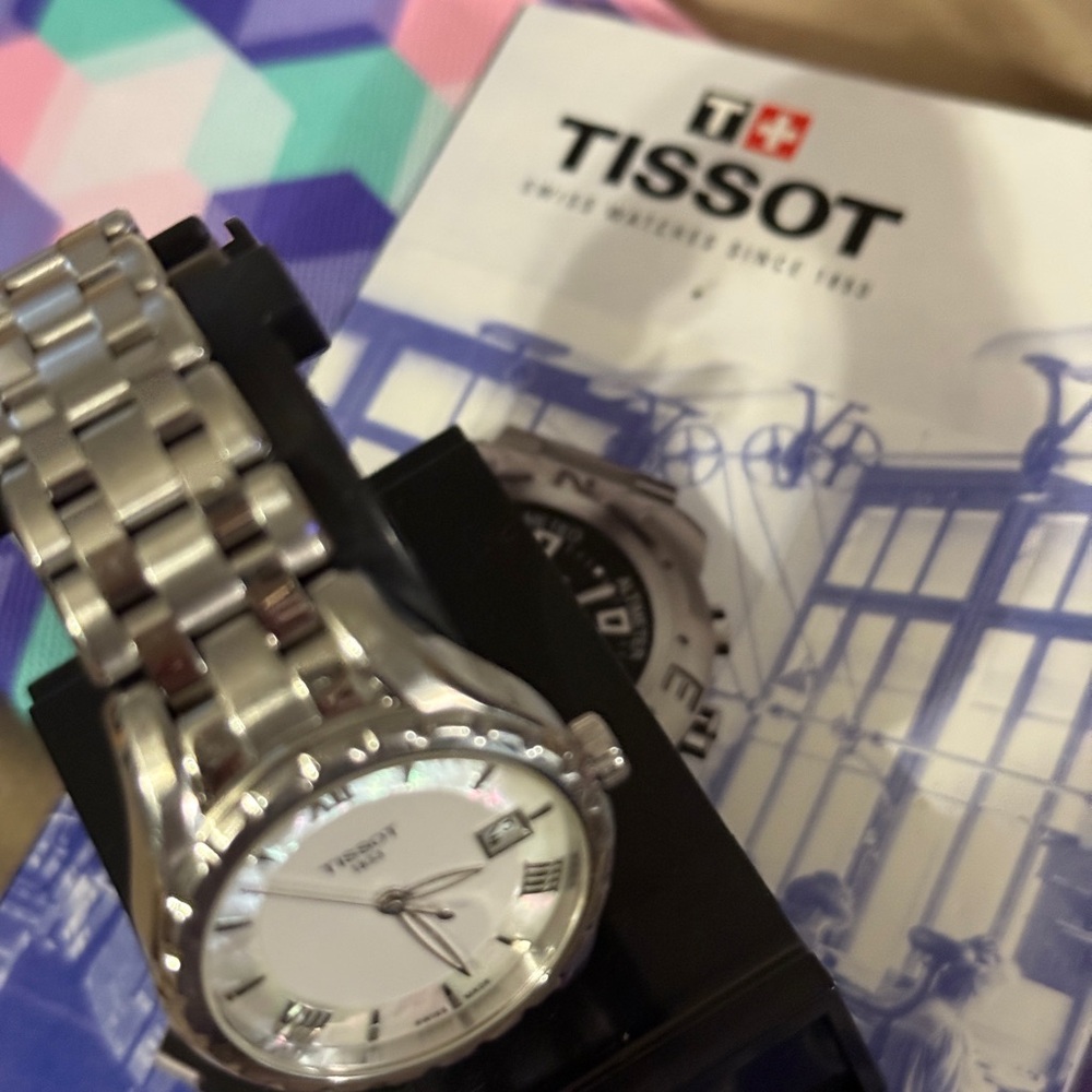 Women’sTissot stainless steel mother of pearl Watch - Picture 2 of 15